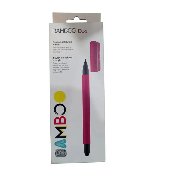 Wacom Bamboo Duo Essential Stylus and‎ Pen Pink 4th Generation Tablet - Picture 1 of 3